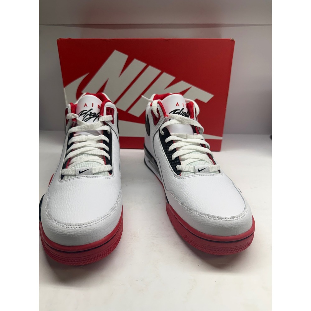 Nike Flight Legacy White Black University Red BQ4212-100 Mens Size 12 Sneakers
